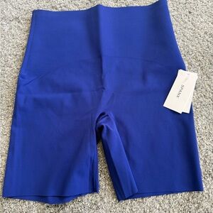 SPANX High-Waist Cobalt Blue Bike Shorts